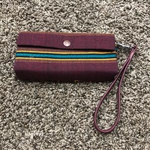 Red & Green Nicaragua Handmade Clutch/Wristlet